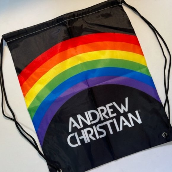 Andrew Christian - PRIDE Rainbow Drawstring Back Pack - Black/Pride Color (716) - Picture 2 of 4